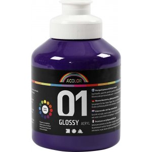 Peinture scolaire - Acrylique - violet - brillante - 500 ml Peinture scolaire - Acrylique - violet - brillante - 500 ml