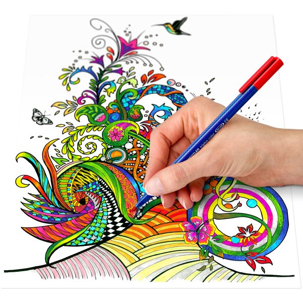 Stylos à pointe fibre Triplus Color en étui 1mm - 40 stylos Stylos à pointe fibre Triplus Color en étui 1mm - 40 stylos