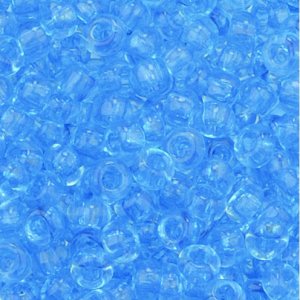Perles de rocaille irisées - demi bleues Perles de rocaille irisées - demi bleues