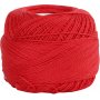 Fil de coton merceris - rouge - 20 g