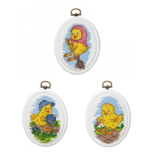 Kit de broderie Flexiboards - Poules mignonnes 3-pack Kit de broderie Flexiboards - Poules mignonnes 3-pack