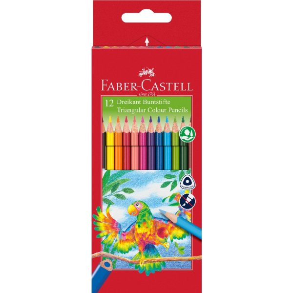 Crayons de couleur Triangle - 12 couleurs