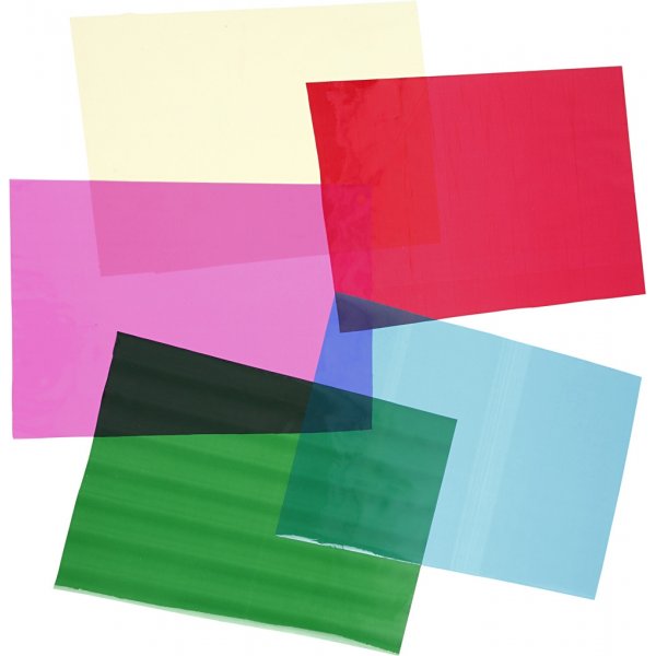 Cellophane - couleurs mlanges - A4 - 5 x 20 feuilles