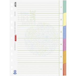 Index pour classeur à anneaux - 6 onglets - Environnement (A4) Index pour classeur à anneaux - 6 onglets - Environnement (A4)