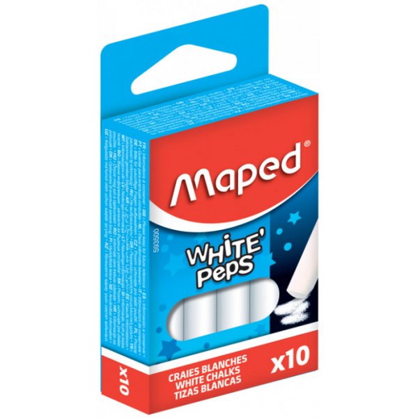 Craie - Maped - Crayons blancs paquet de 10