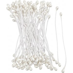 Pistil pour Fleurs - Blanc - nacre - 100 pcs Pistil pour Fleurs - Blanc - nacre - 100 pcs