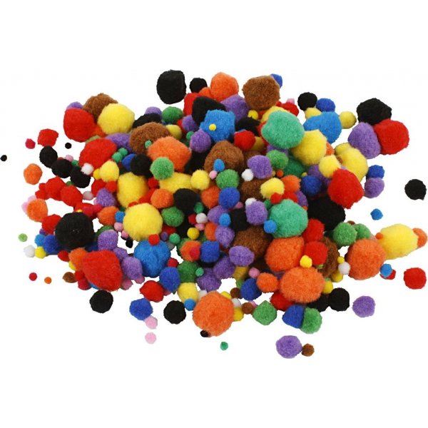 Pompons - couleurs mlanges - 42 g