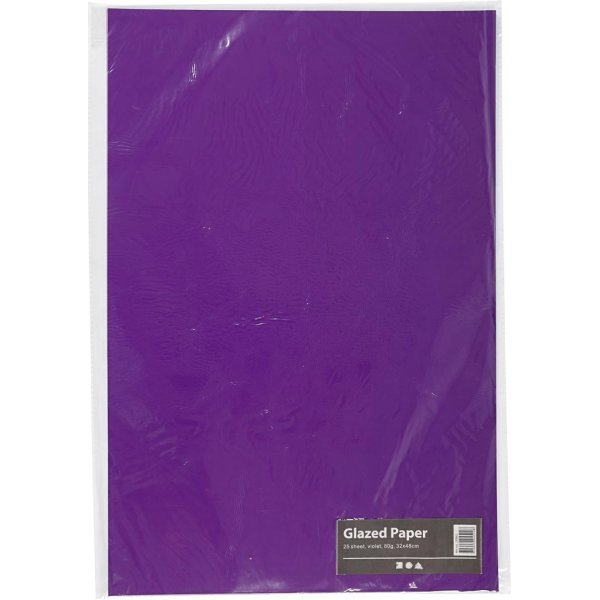 Papier glac - violet fonc - 25 feuilles