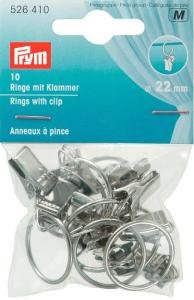 Anneaux avec clips 22mm couleur argent 10 pièces Anneaux avec clips 22mm couleur argent 10 pièces