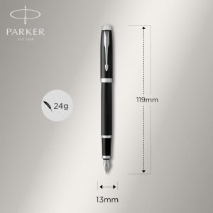 Stylo plume Parker IM - Stylo plume Laque Noire - Bleu Stylo plume Parker IM - Stylo plume Laque Noire - Bleu