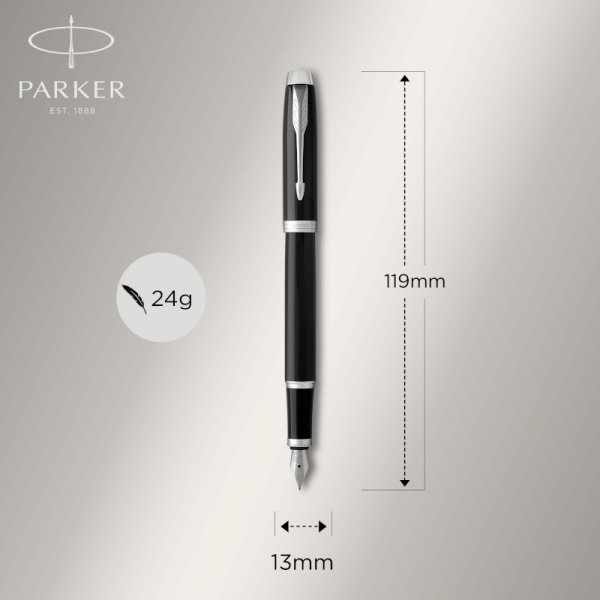 Stylo plume Parker IM - Stylo plume Laque Noire - Bleu