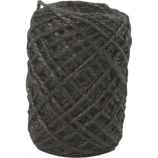 Chanvre naturel - noir - 30 m