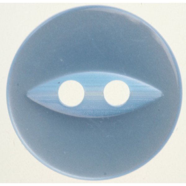 Bouton Rond 2 trous 11 mm 10pcs - Bleu avec oeil