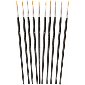 Pinceau synthétique rond no. 1 à 10 pièces Pinceau synthétique rond no. 1 à 10 pièces