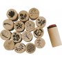 Set de tampons Deco Art - fleurs et feuilles - 15 pcs