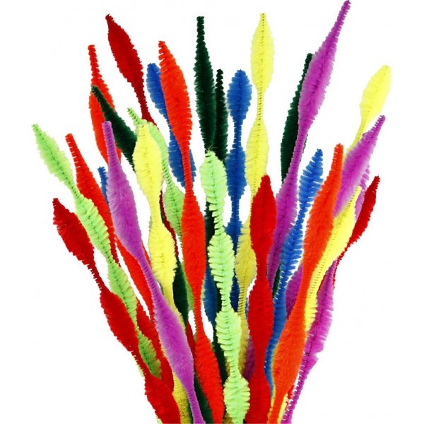 Cure-pipe - couleurs mlanges - en forme - 28 pcs