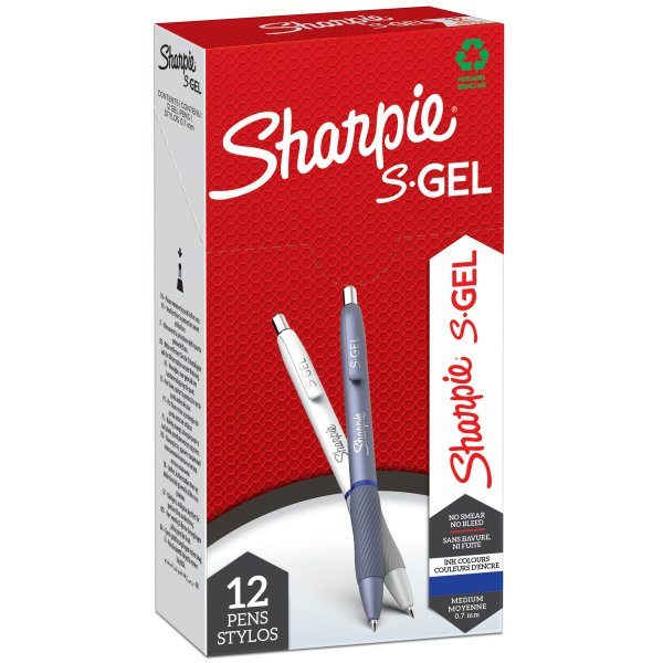 Stylo  bille Sharpie S-Gel Fashion - 0,7 mm - paquet de 12