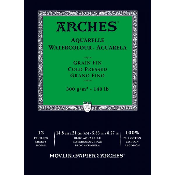 Bloc Aquarelle Coll Arches Presses  Froid 300g