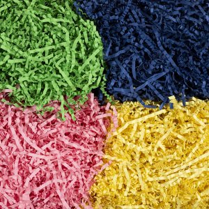 Bandes de papier 25-30 cm x 3 mm Bleu Vert Rose Jaune 4 x 50 g Bandes de papier 25-30 cm x 3 mm Bleu Vert Rose Jaune 4 x 50 g