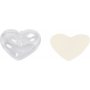 Coeur dco - transparent - 10 pcs
