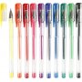 Stylos  bille gel - couleurs mlanges - 10 pcs