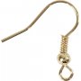 Crochets d'oreilles franais - plaqu or - 10 pcs