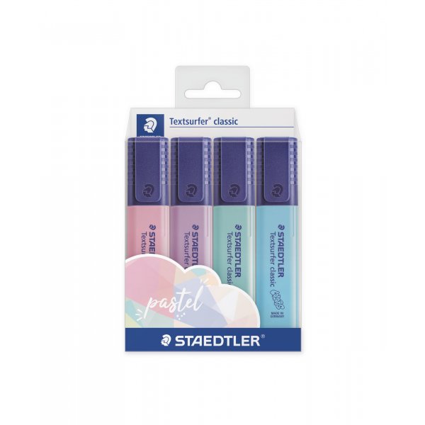 Stylo marqueur Textsurfer Classic Pastel - 4 stylos