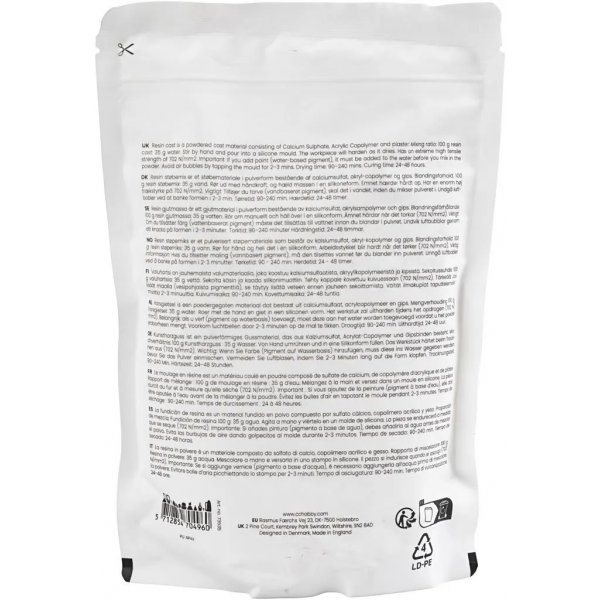 Pte  modeler en rsine, blanche, 800 g