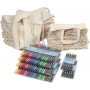 Sacs  chaussures et textiles avec marqueur - couleurs mlanges