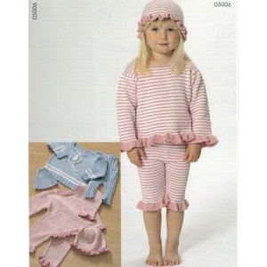 Patron tricot - Ensemble enfant rayé Patron tricot - Ensemble enfant rayé