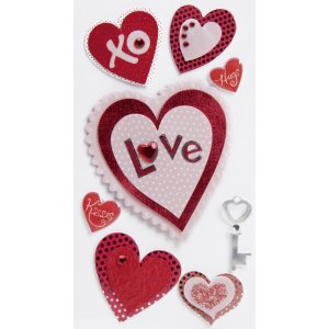 Mélange d'autocollants - Amour/C?urs Mélange d'autocollants - Amour/C?urs