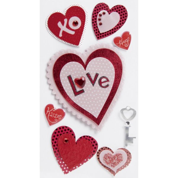 Mlange d\\\'autocollants - Amour/C?urs