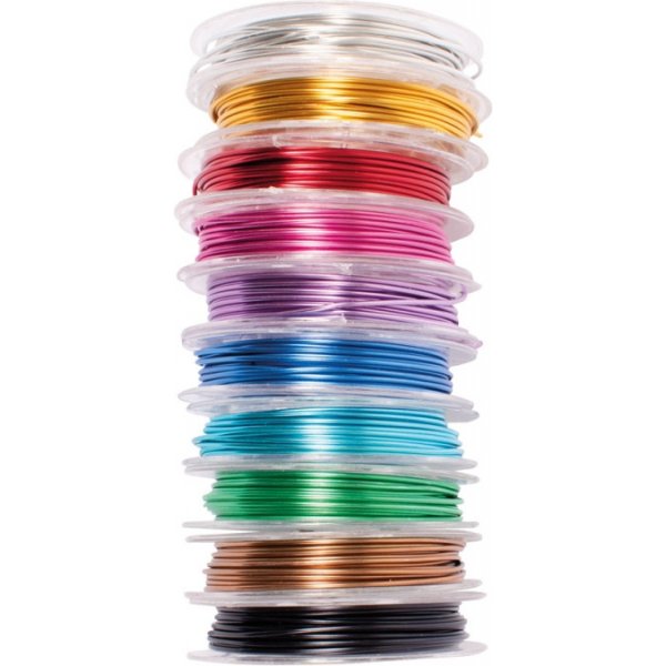 Fil d\\\'aluminium, 10 couleurs,  1 mm, 3 mx 10