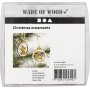 Boules en bois - Thme Nol - 24 pcs