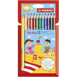 Crayons de couleur Trio Épais - paquet de 12 Crayons de couleur Trio Épais - paquet de 12
