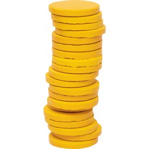 Rondelles de couleur ø 30 mm - jaune chaud - 20 pcs Rondelles de couleur ø 30 mm - jaune chaud - 20 pcs