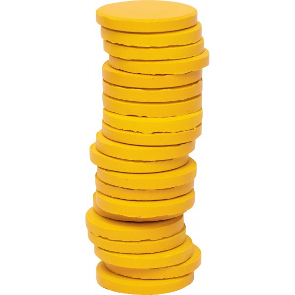 Rondelles de couleur  30 mm - jaune chaud - 20 pcs