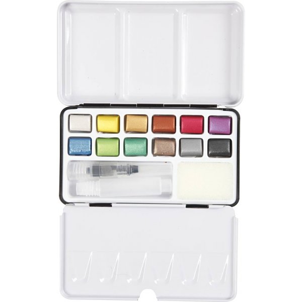 Peintures aquarelle Art Aqua - peintures mtalliques - 12 pcs