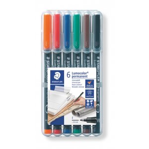 OH Pen Lumocolor Permanent 0,6 mm - 6 stylos OH Pen Lumocolor Permanent 0,6 mm - 6 stylos