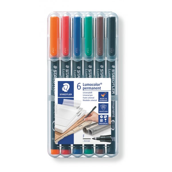 OH Pen Lumocolor Permanent 0,6 mm - 6 stylos