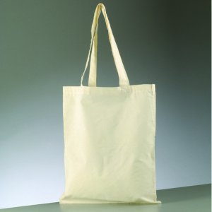 Sac de transport en coton 38 x 42 cm - anse longue naturelle Sac de transport en coton 38 x 42 cm - anse longue naturelle
