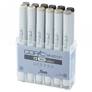 Coffret Copic Sketch - 12 stylos - Gris Chaud Coffret Copic Sketch - 12 stylos - Gris Chaud