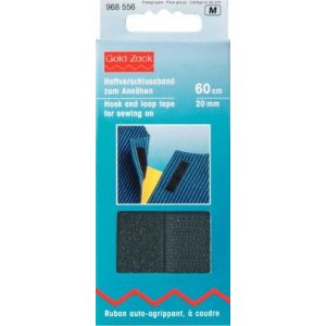 Velcro cousu sur noir Velcro cousu sur noir