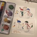 Image client Bloc de carte postale aquarelle