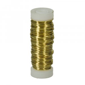Fil de cuivre ø 0,50 mm - doré métallisé 25 m Fil de cuivre ø 0,50 mm - doré métallisé 25 m