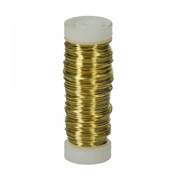 Fil de cuivre ø 0,50 mm - doré métallisé 25 m