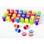 Timbres - lettres et chiffres - 35 pcs