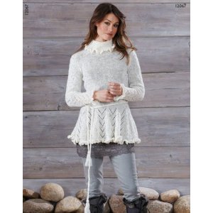 Patron tricot - Tunique avec motif dentelle Patron tricot - Tunique avec motif dentelle
