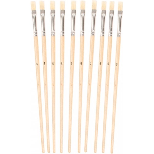 Brosse  poils no. 6  10 pices