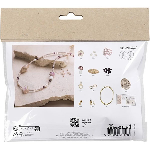Mini DIY Kit Bijoux, harmonie rose, Collier lourd